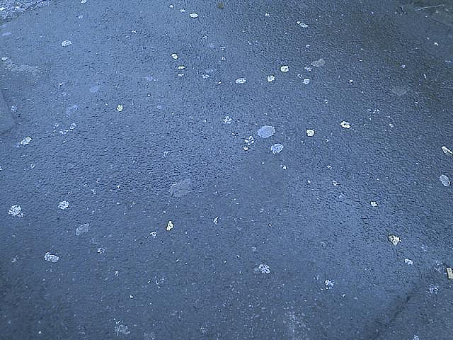 image of chewing gum spots on pavements